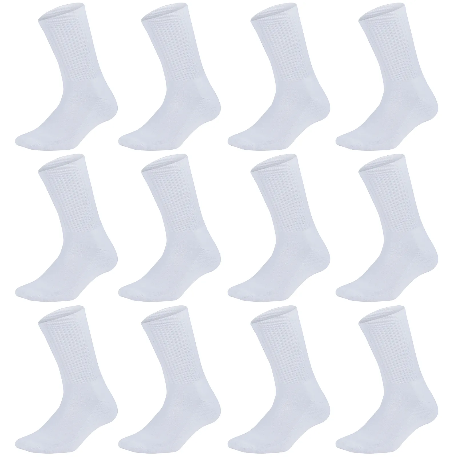 12 Pairs Bamboo Socks Unisex Premium Fiber Sock Super Soft Crew