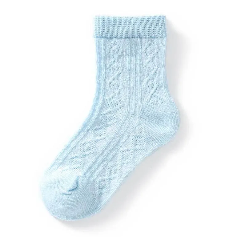 5 Pairs Cotton Mesh Breathable Socks for 1-12 Years Old