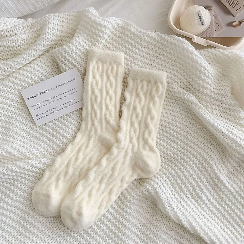 🎅🎄Christmas Sale🥳 Soft Waxy Macaron Color Thermal Socks for Women - Great Gift