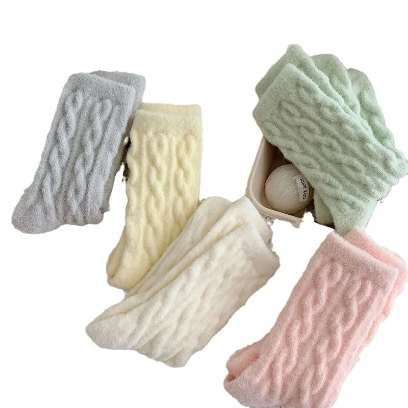 🎅🎄Christmas Sale🥳 Soft Waxy Macaron Color Thermal Socks for Women - Great Gift