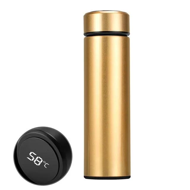 Double Wall Insulated Vacuum Flask Smart Stainless Steel Water Thermal Bottle With LCD Touch Screen Thermo Mug#15