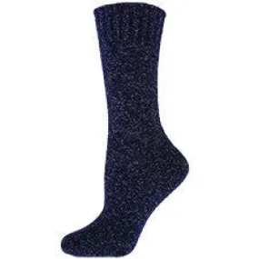 Estelle Black Glitter Cashmere Wool Blend Socks (Women's)