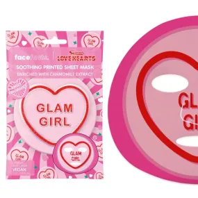Face Facts Love Hearts Printed Sheet Mask Glam Girl