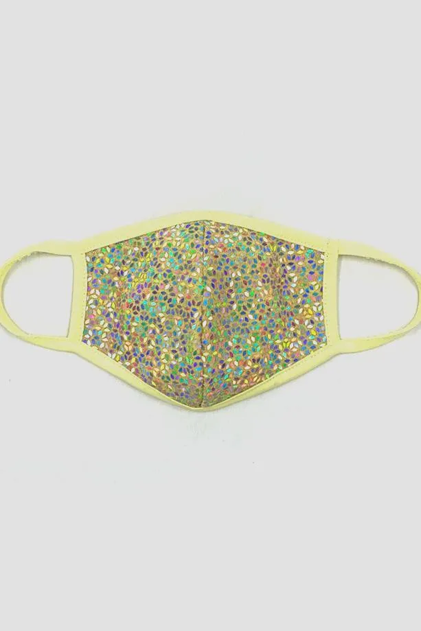 Floral Sequin Printed Fashion Face Mask