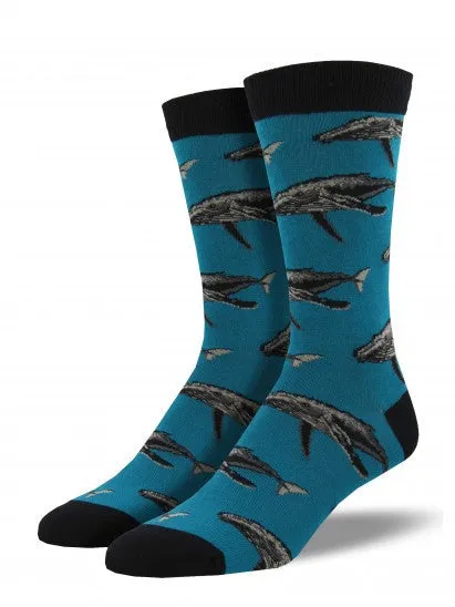 Humpback Whale Bamboo Socks (Men's)