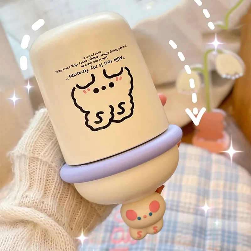 Kawaii Pink Pig Thermos 350ml