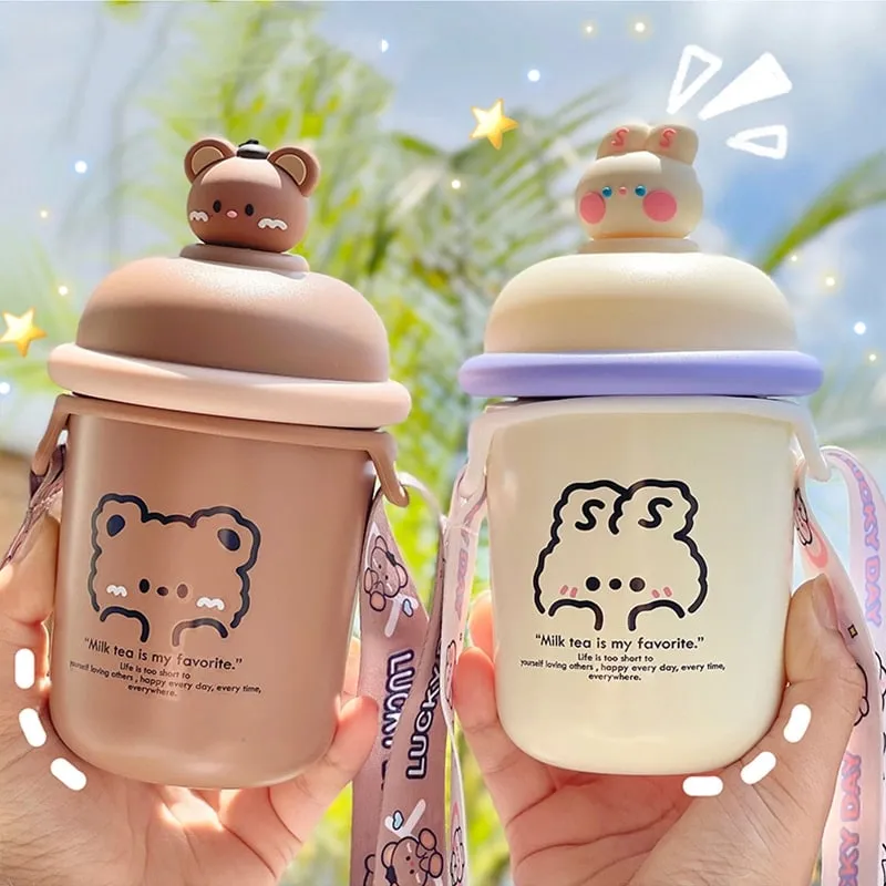 Kawaii Pink Pig Thermos 350ml