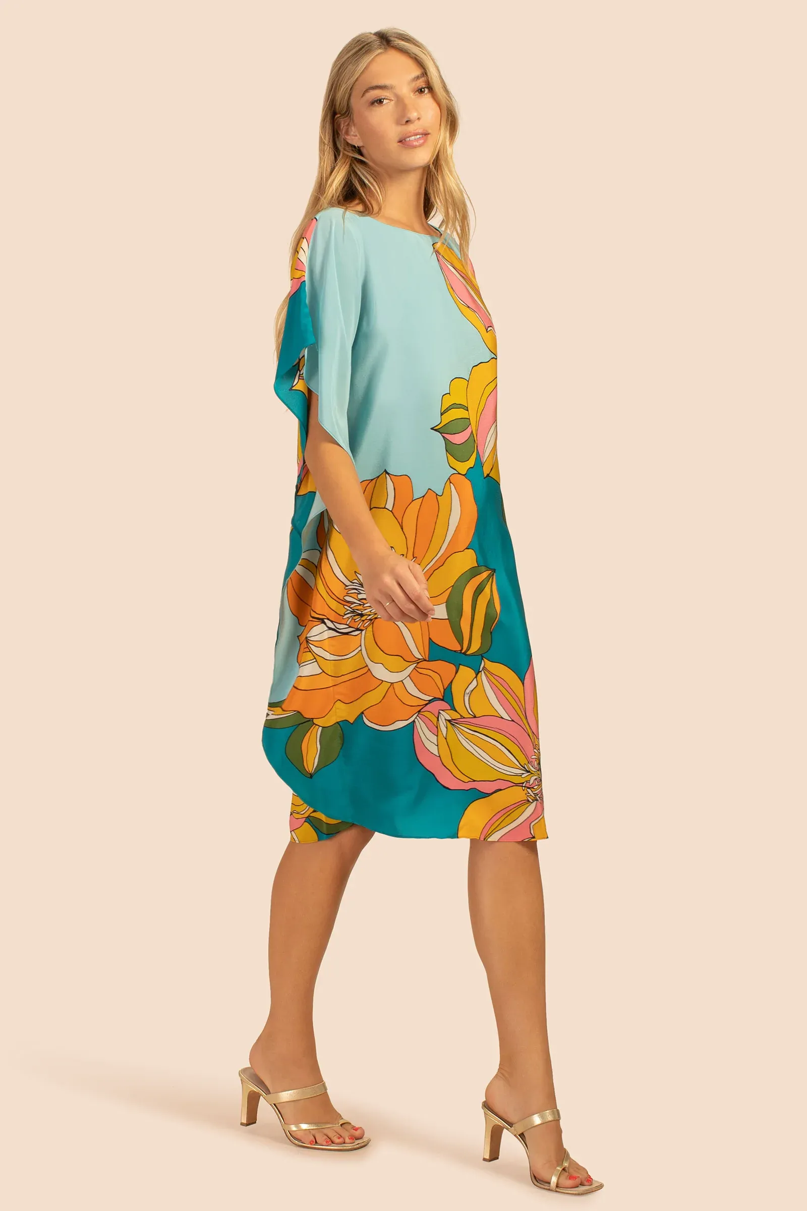 Luxury Silk Crepe Kaftan, Stylish or Short Caftan For Women's
