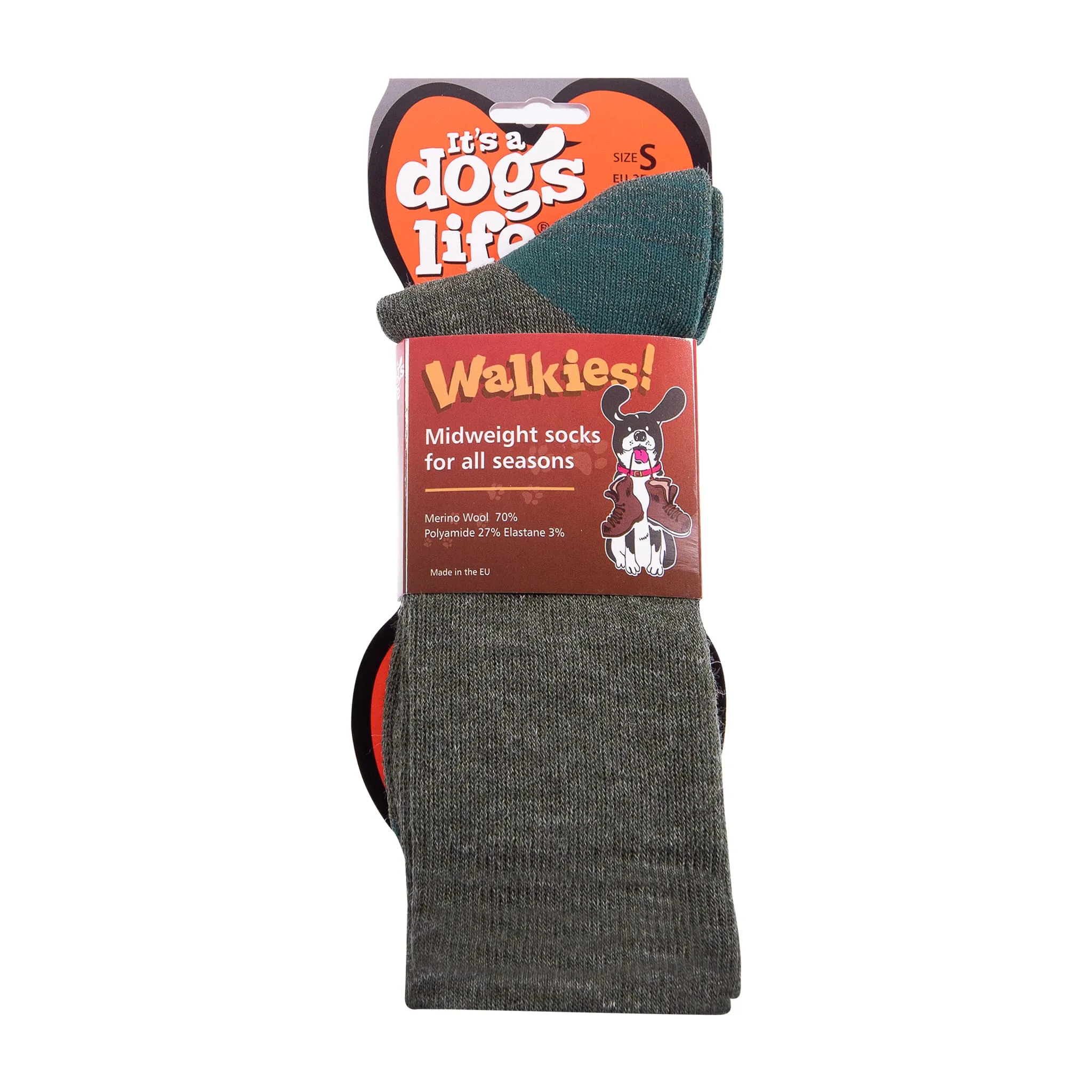 Merino Wool Walking Socks - Green
