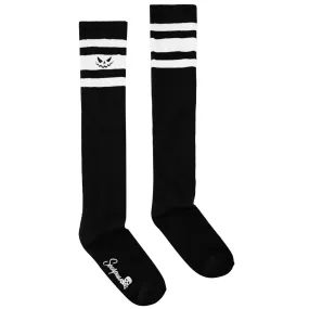 Pumpkin Knee Socks Black/White