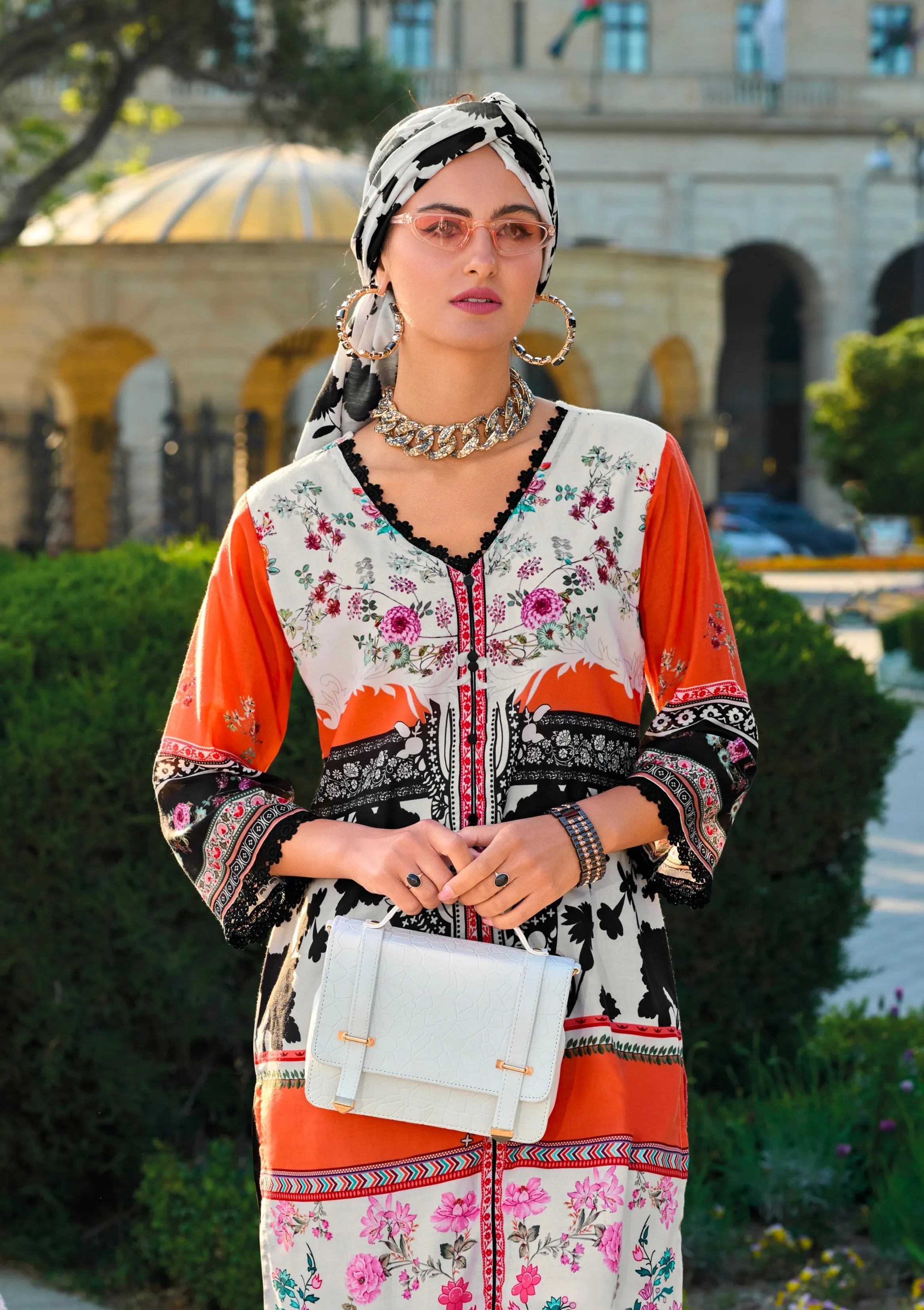 Stylish Cotton Kurti Set with Digital Print for Women