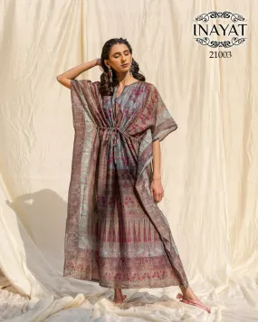 Stylish Designer Soft Silk Kaftaan Inayat 21003