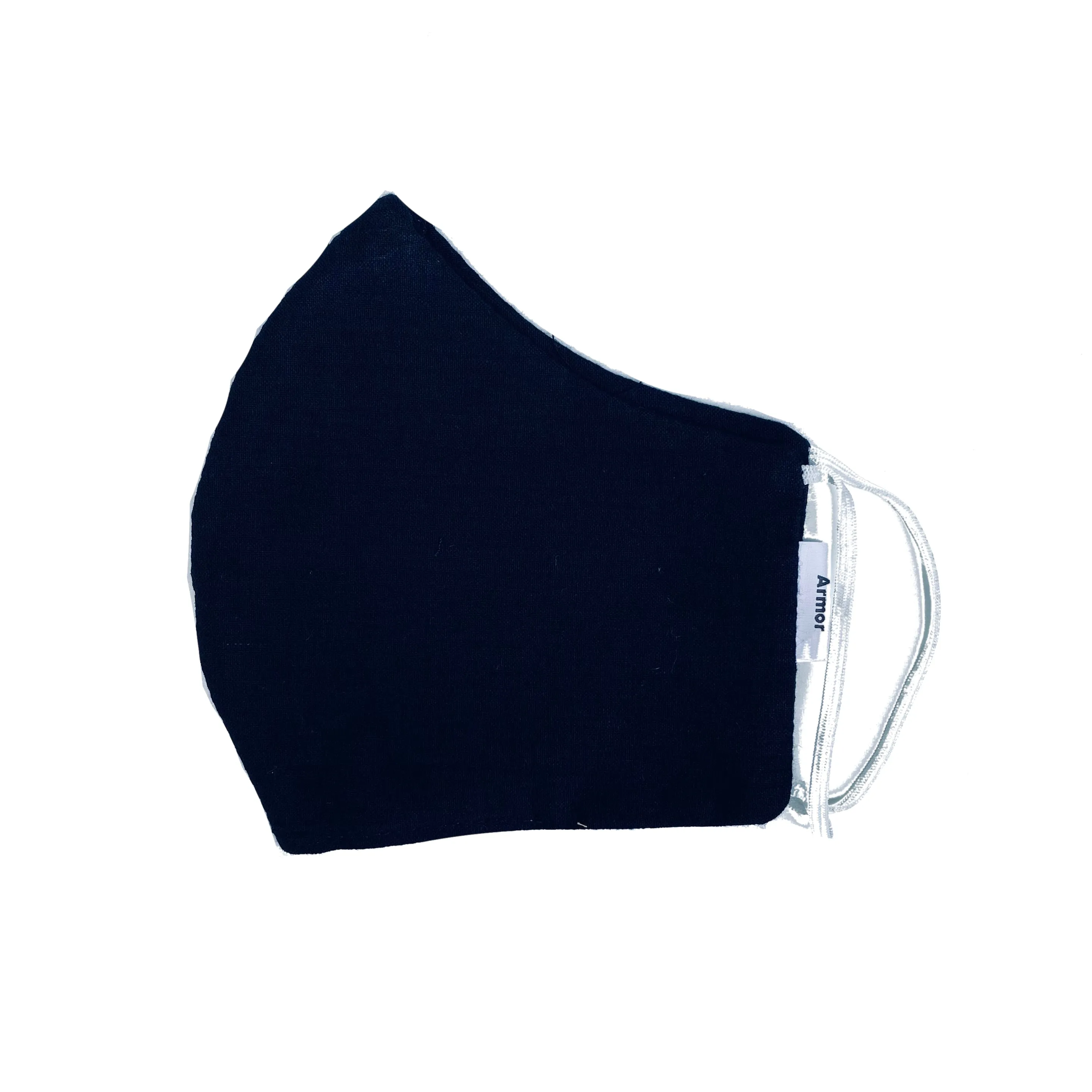 Unisex Solid Black Organic Cotton Washable Face Masks