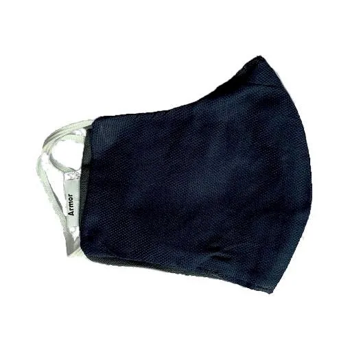 Unisex Solid Black Organic Cotton Washable Face Masks