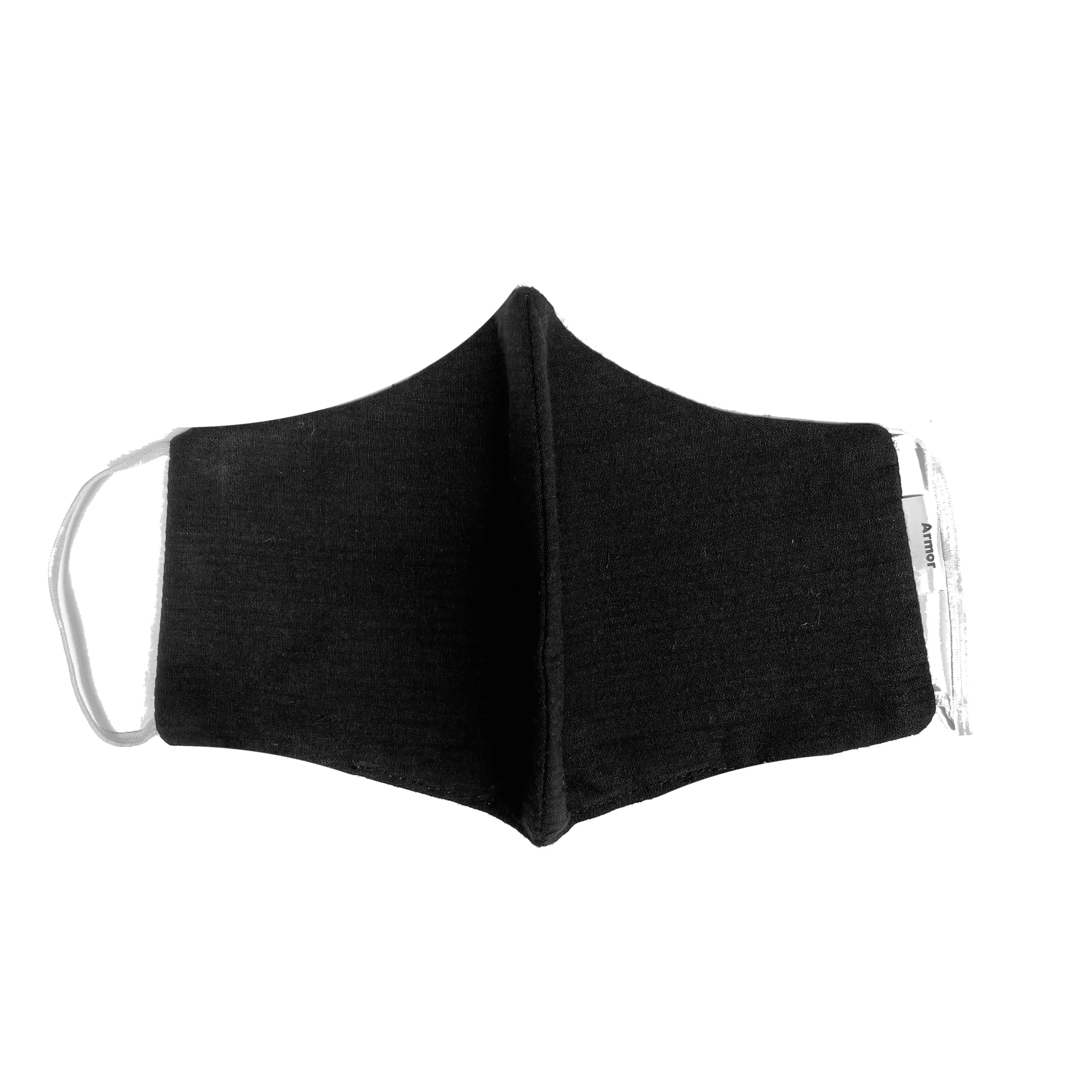 Unisex Solid Black Organic Cotton Washable Face Masks
